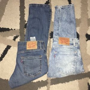 Vintage Levi’s 512 jeans and Levi’s 511 jeans
